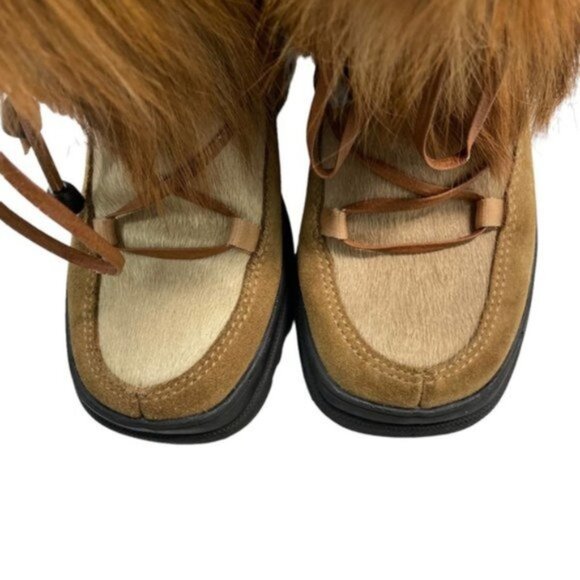 PAJAR Fur Seal Skin Boots Shearling Lining Sz 5 Made In Italy - Picture 6 of 8